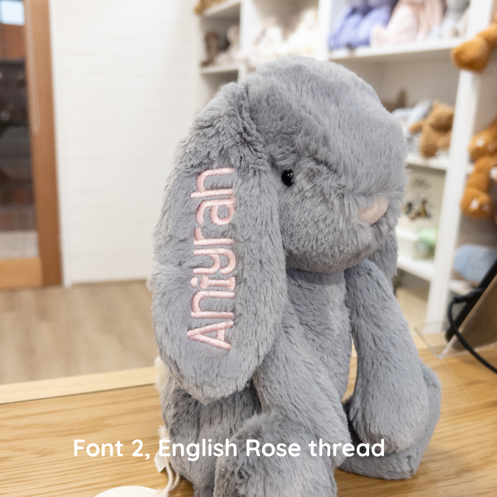 Personalised Snuggle Bunnies -  Silver 30cm