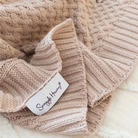 Snuggle Hunny - Personalised Knit Blanket | Hazelnut