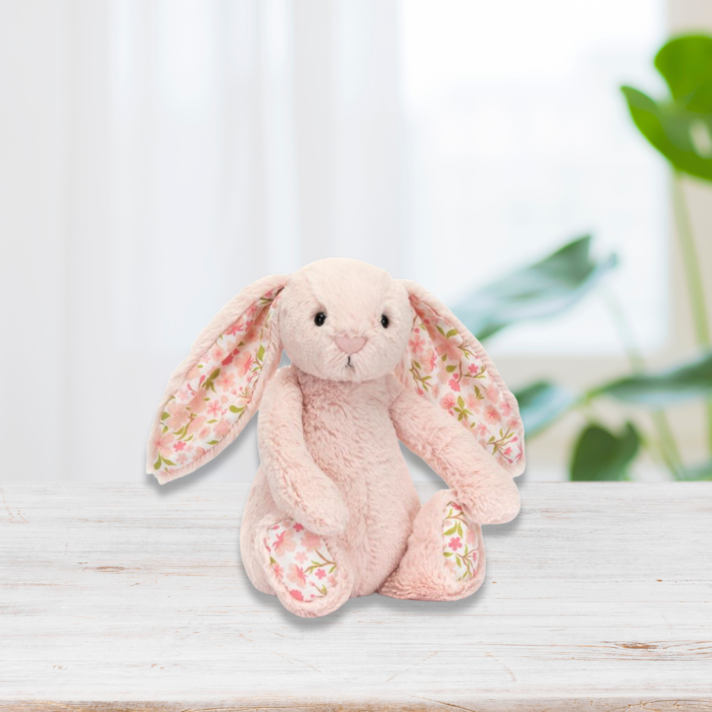 Personalised Jellycat Blossom Blush Bunny - Cherry (SMALL)