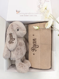 Pre-Stitched "Ryan" Bunny & Blanket Gift Hamper