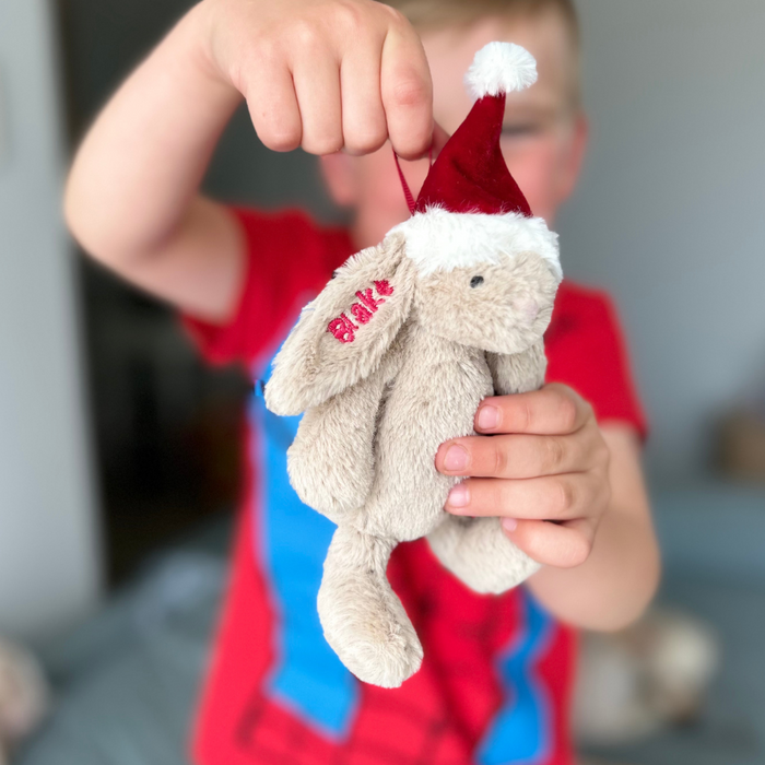 Beige Jellycat Bunny Christmas Tree Decoration