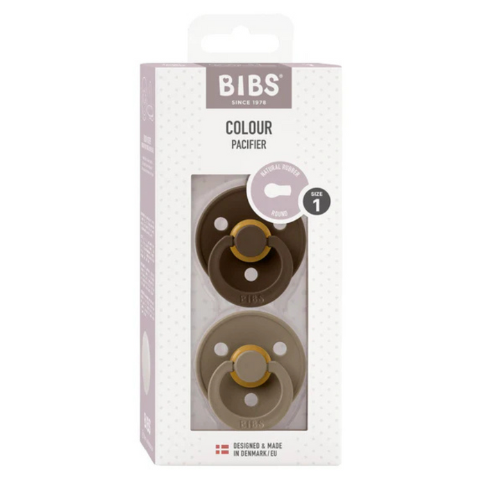 BIBS | Coloured Round Pacifier | Mocha/ Dark Oak