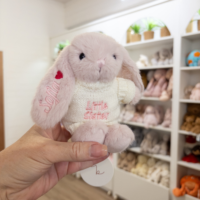 Little Sister Bunny & Jumper - Blossom 15cm