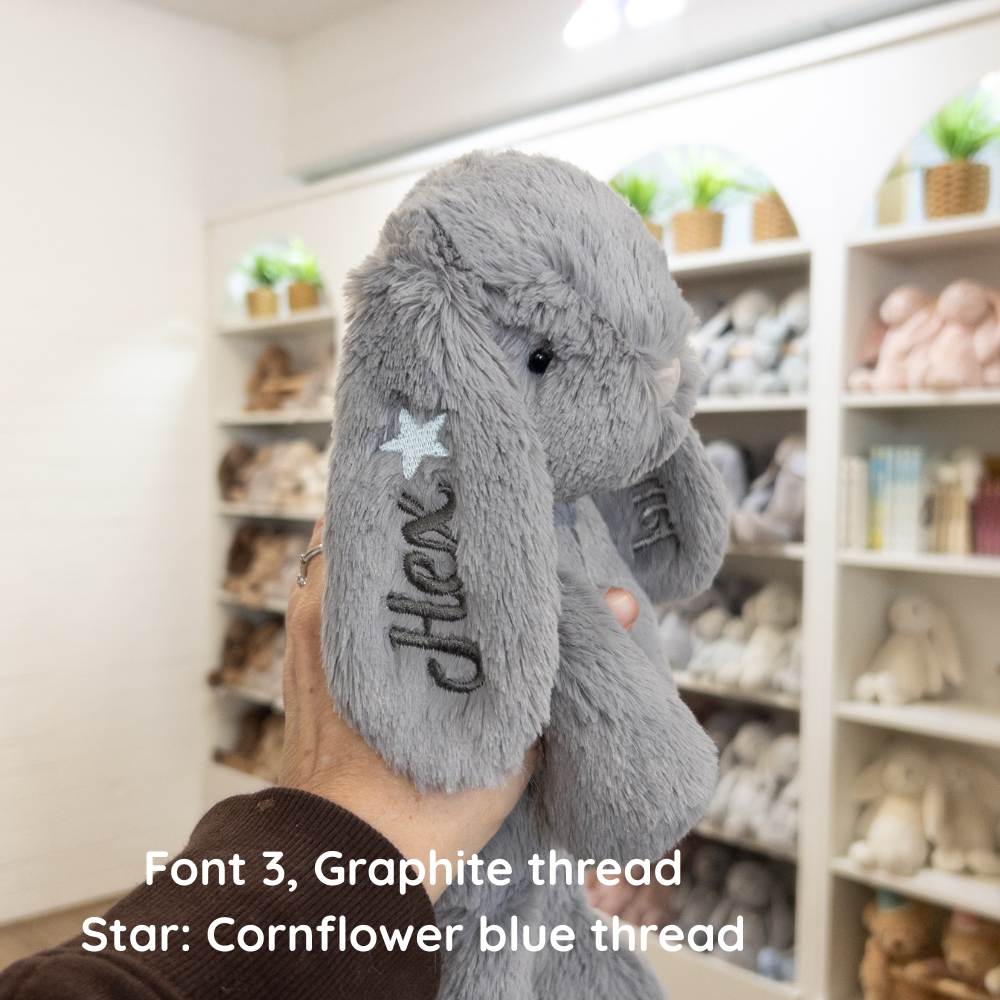 Personalised Snuggle Bunnies -  Silver 30cm