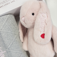 Personalised Bunny & Blanket Baby Gift Hamper - Blossom
