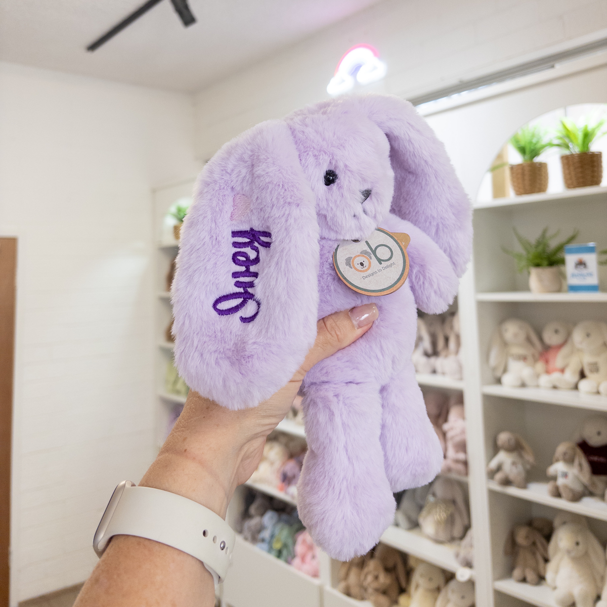 NEW Personalised OB Designs Bunny - Lavender Loppity (Small)
