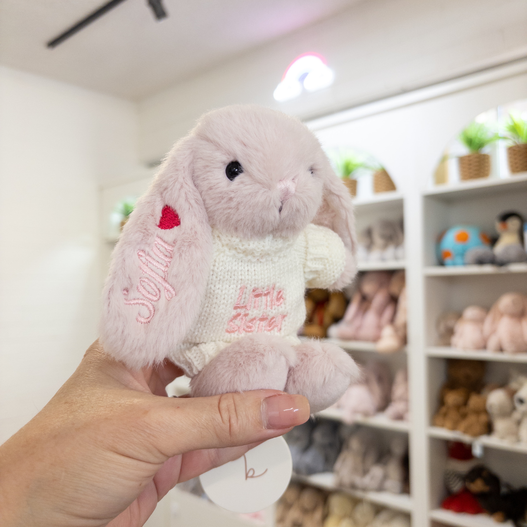 Little Sister Bunny & Jumper - Blossom 15cm