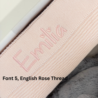 Personalised Bunny & Blanket Gift Hamper - Silver & Pink