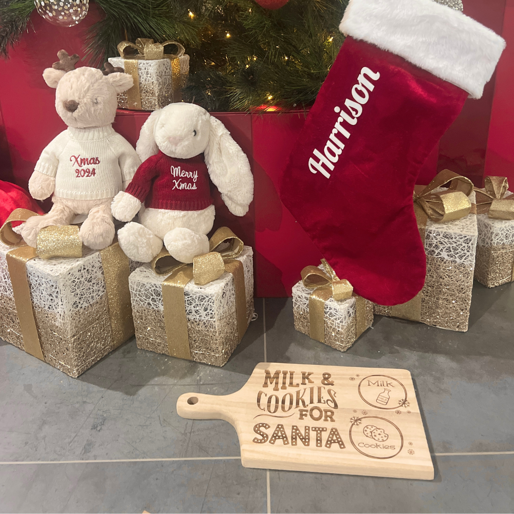 Santa Milk & Cookies Serving Board (AVAILABLE 1 NOV 24