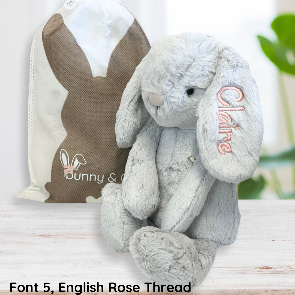 Personalised Jamie Kay Snuggle Bunnies - Penelope the Bunny 30cm Moonbeam