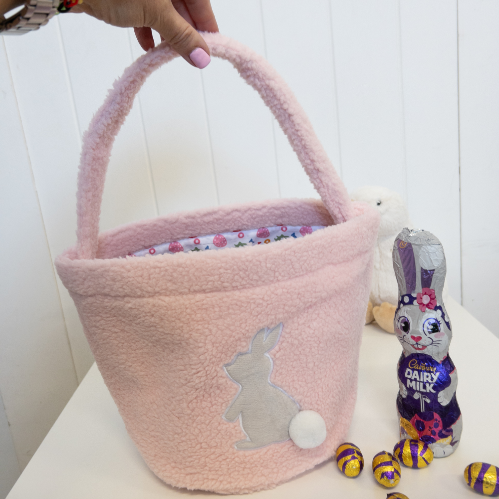 Fluffy Easter Basket - Pink (clearance)