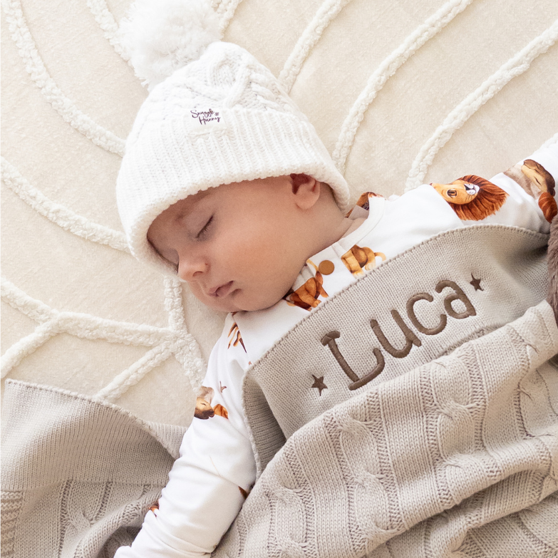 Personalised Baby Blanket Gift Hamper - Cream Jellycat Bunny