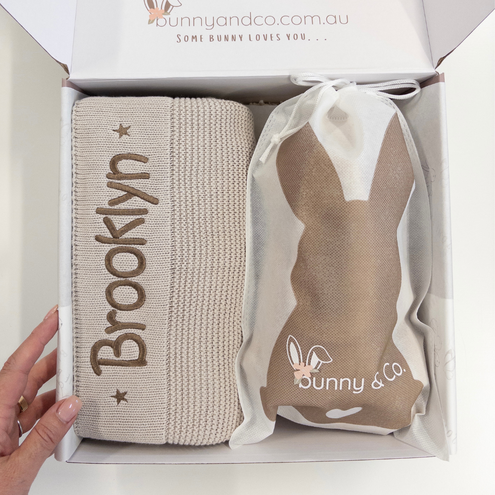 SAME-DAY Snuggle Bunny & Blanket Hamper - Spice