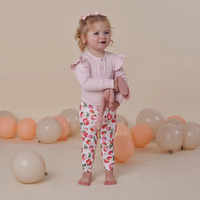 Snuggle Hunny Long Sleeve Organic Bodysuit with Frill - Baby Pink