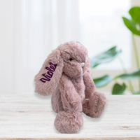 Personalised Jamie Kay Snuggle Bunnies - Penelope the Bunny - Powder Pink 20cm