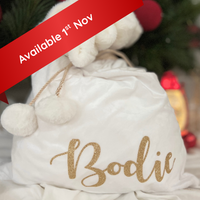 Personalised Christmas Santa Sack - White