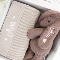 SAME-DAY Snuggle Bunny & Blanket Hamper - Spice