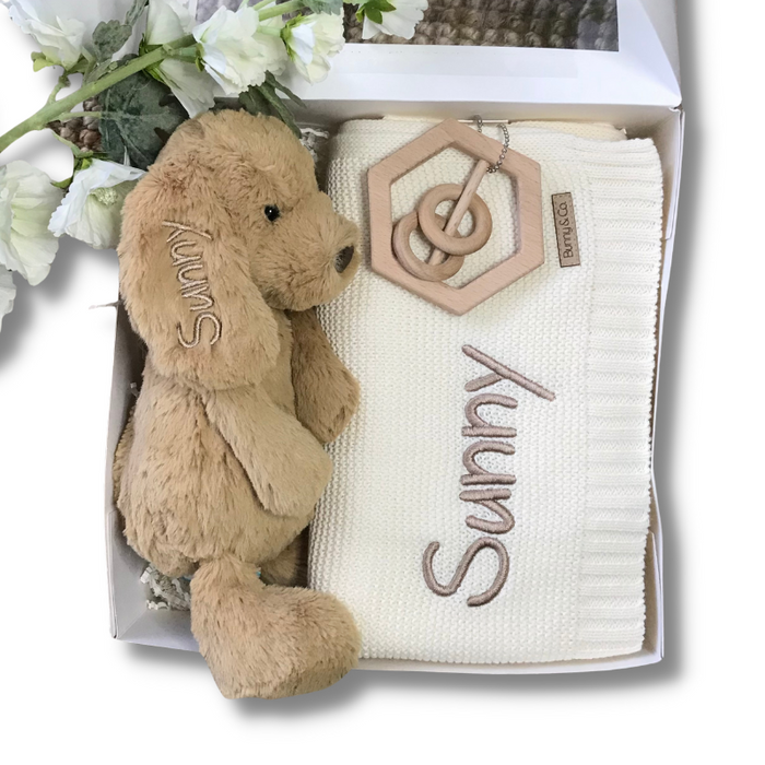 Personalised newborn gift hamper Perth Australia