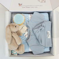 Personalised Small Beige Jellycat Bunny & Snuggle Hunny Gift Hamper (NEW!)