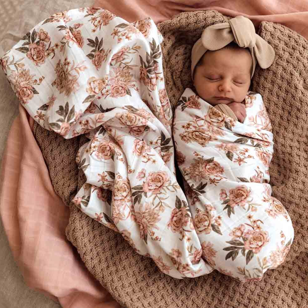 Snuggle Hunny Organic Muslin Wrap | Rosette