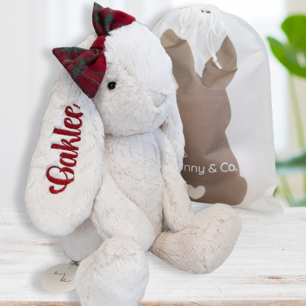 Jamie Kay Snuggle Bunnies - Penelope Christmas Bunny - 40cm (AVAILABLE 1 NOV 24)