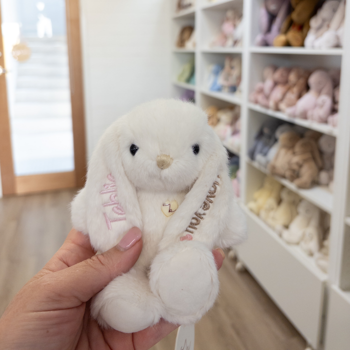 Pre-Stitched "Tahlia" "I Love You" Bunny - Small Marshmallow Snuggle Bunnies