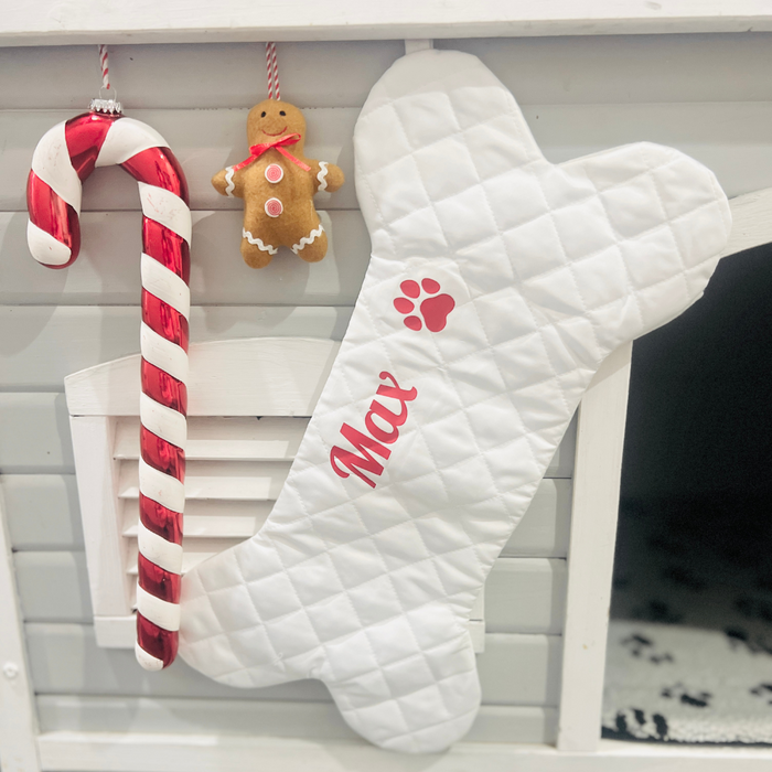 Personalised Dog Bone Santa Stocking