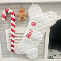 Personalised Puppy Christmas Stocking - Bone
