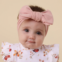 Snuggle Hunny Topknot Oversized Bow- Lullaby Pink