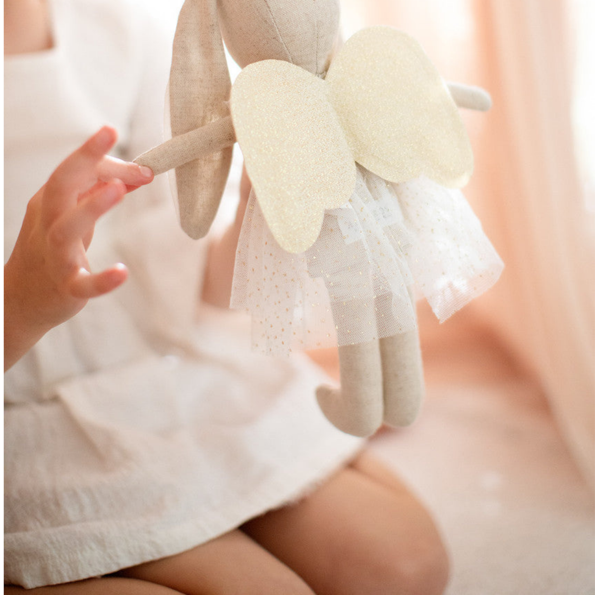 Personalised Alimrose Ivory Mini Angel Bunny