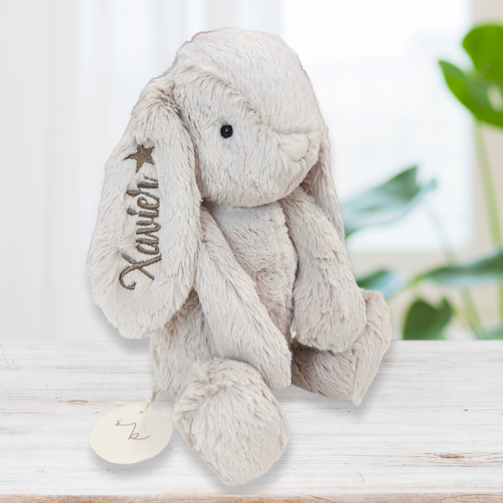 Personalised Jamie Kay Snuggle Bunnies - Penelope the Bunny 30cm - Beige