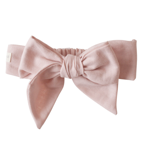 Alimrose Pre-Tied Linen Bow | Pink