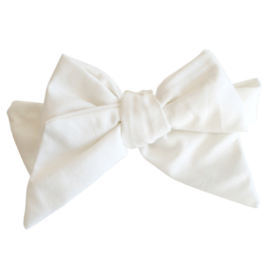 Alimrose Pre-Tied Linen Bow | Ivory