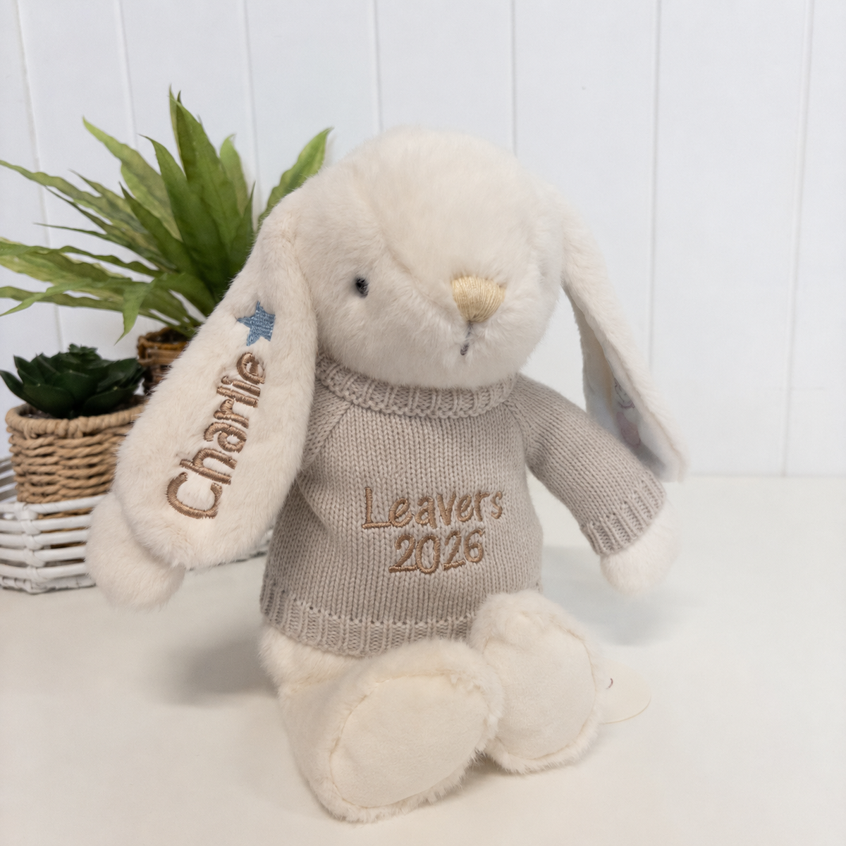 Personalised Graduation Bunny & Jumper - Marshmallow