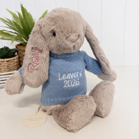 Personalised Graduation Bunny & Jumper - Beige