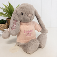 Personalised Graduation Bunny & Jumper - Beige