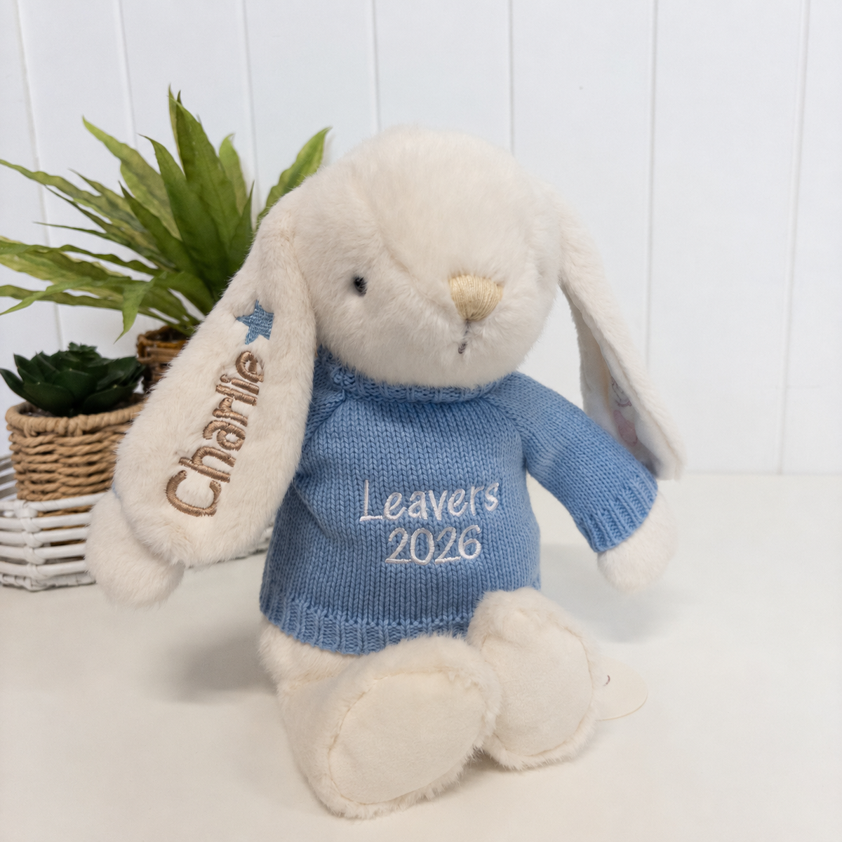 Personalised Graduation Bunny & Jumper - Marshmallow
