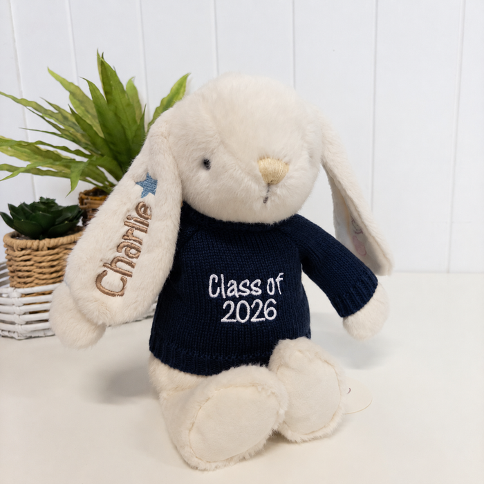 Personalised Graduation Bunny & Jumper - Marshmallow