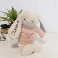Personalised Graduation Bunny & Jumper - Marshmallow