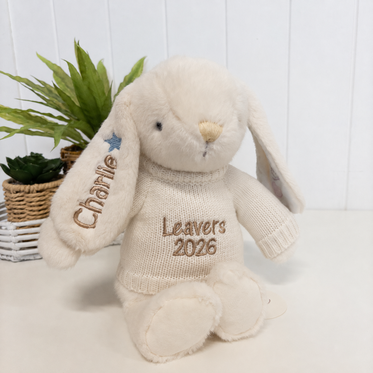 Personalised Graduation Bunny & Jumper - Marshmallow