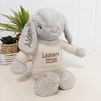 Personalised Graduation Bunny & Jumper - Moonbeam