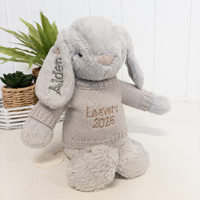 Personalised Graduation Bunny & Jumper - Moonbeam