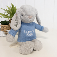 Personalised Graduation Bunny & Jumper - Moonbeam