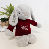 Personalised Graduation Bunny & Jumper - Moonbeam