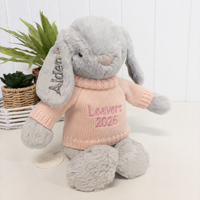 Personalised Graduation Bunny & Jumper - Moonbeam
