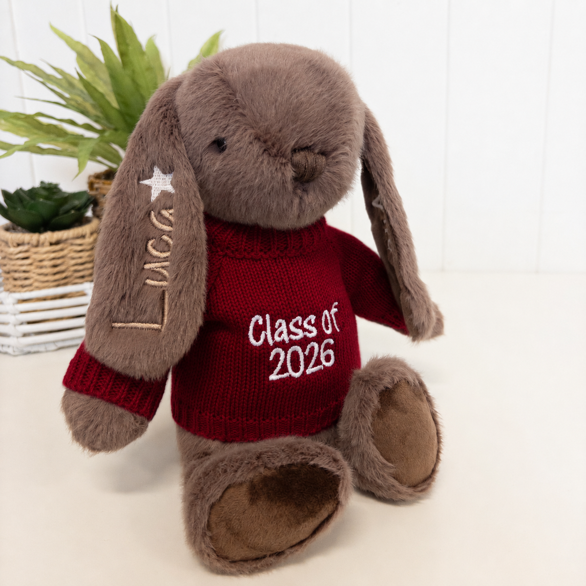 Personalised Graduation Bunny & Jumper - Spice