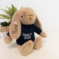 Personalised Graduation Bunny & Jumper - Caramel