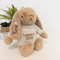 Personalised Graduation Bunny & Jumper - Caramel