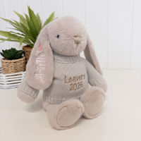 Personalised Graduation Bunny & Jumper - Beige OS