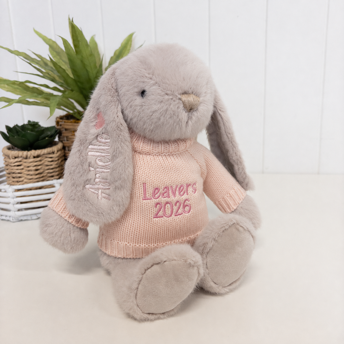Personalised Graduation Bunny & Jumper - Beige OS
